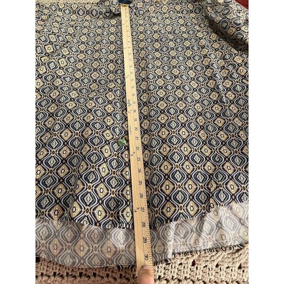 Alan Flusser Geometric Print Button-Down Shirt MEN'S SZ M - Picture 8 of 12